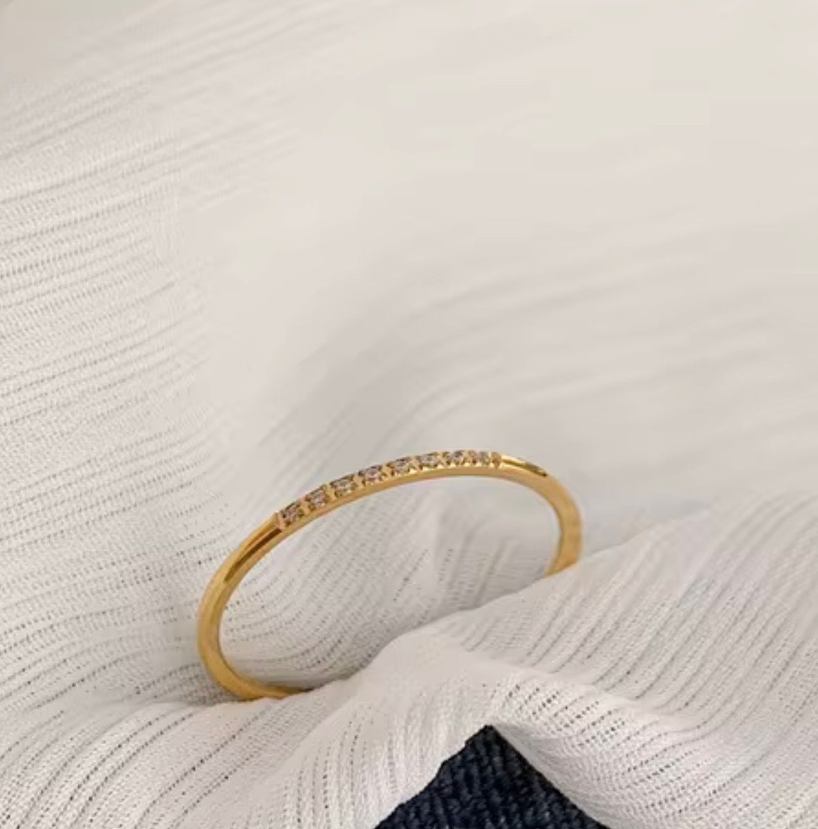 The Lumière Thin Pave Ring