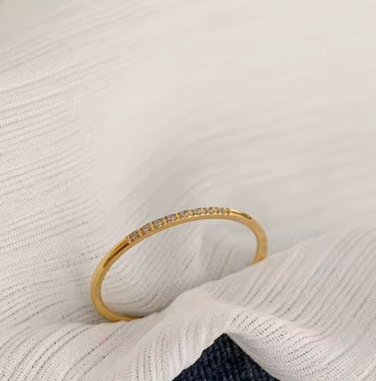 The Lumière Thin Pave Ring
