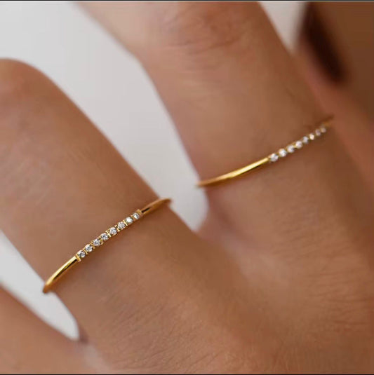 The Lumière Thin Pave Ring